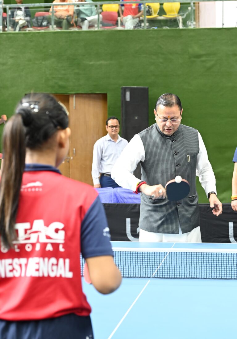 बहुद्देशीय क्रीड़ा हॉल में 87वें इंटर स्टेट जूनियर एवं यूथ नेशनल टेबल टेनिस चैंपियनशिप का शुभारंभ